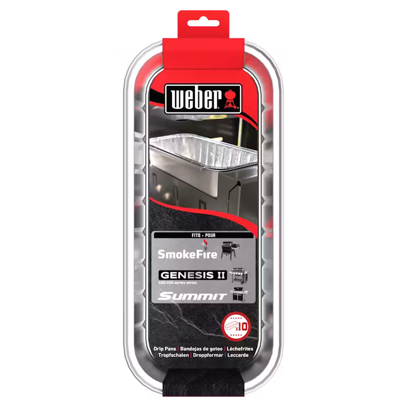 Алюминиевые поддоны Weber 6498 для грилей Summit, SmokeFire, Genesis 400x 10 шт.