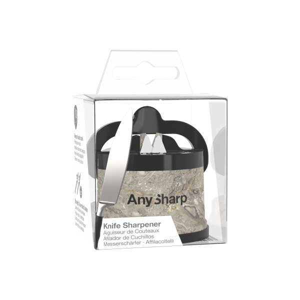 Точилка для ножей AnySharp ELITE пластиковый корпус (Матовый серый, принт мрамор)