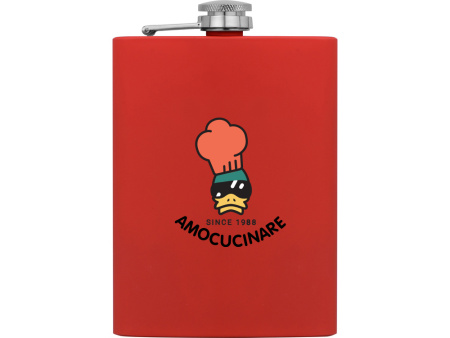 Фляжка Amocucinare soft-touch, 240 мл, красная