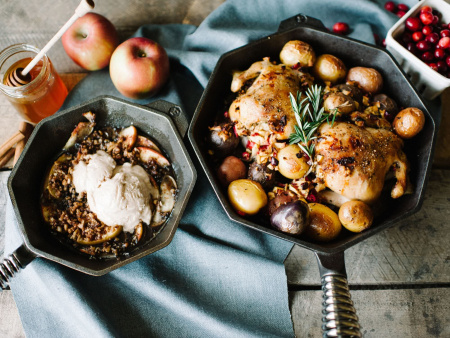 Сковорода чугунная с крышкой Skillet D=26