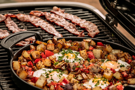 Гриль газовый Weber Traveler Stealth Edition 9013075, черный, портативный