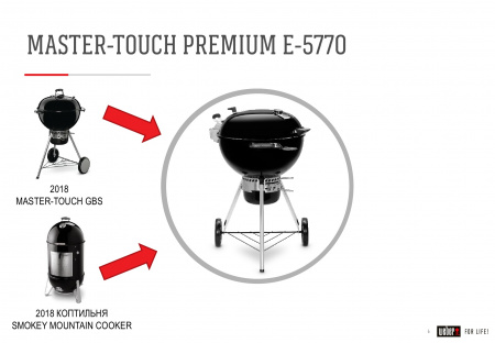 Гриль угольный Weber Master-Touch Premium E-5770 17301004, черный