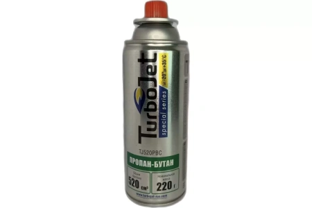 Газовый баллон Turbojet пропан-бутан 220 г, 520 мл TJ520PBC