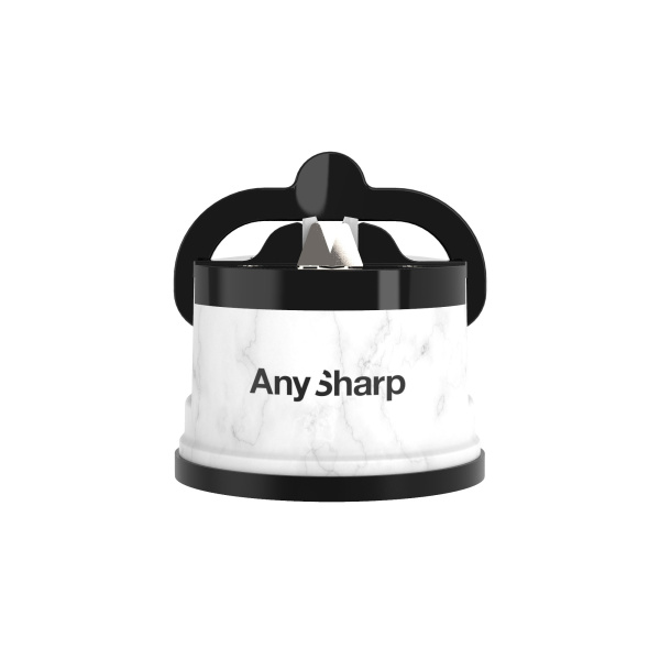Точилка для ножей AnySharp ELITE пластиковый корпус (Матовый белый, принт мрамор)