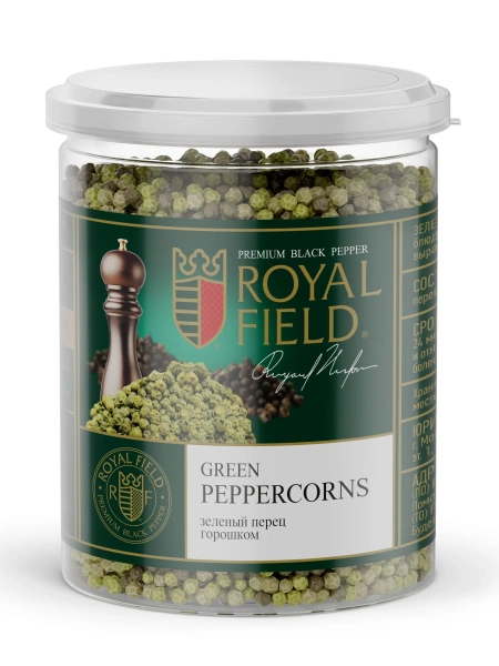 Перец зеленый горошком «ROYAL FIELD» 200 г. 26h