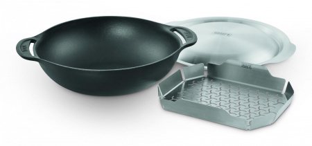 Чугунный вок GBS со вставкой для приготовления на пару Weber 8856