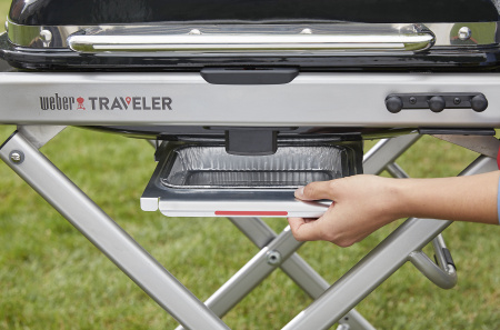 Гриль газовый Weber Traveler Stealth Edition 9013075, черный, портативный